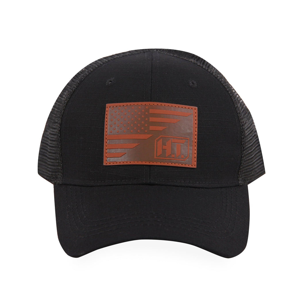 Highland Tactical American Flag/HT Leather Logo-Trucker Mesh