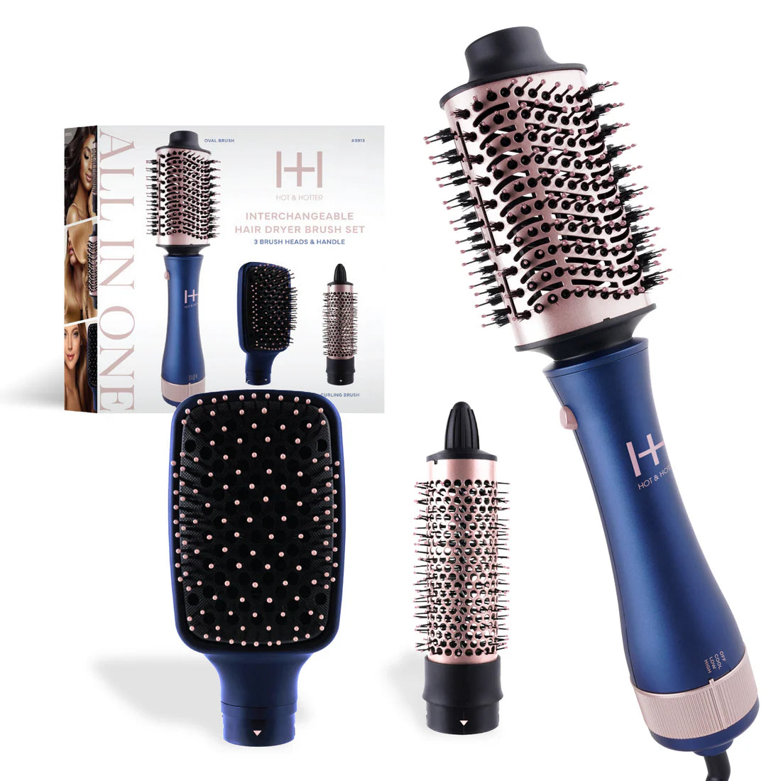 Annie Hot & Hotter All-In-One Interchangeable Hair Dryer Brush SpadezStore