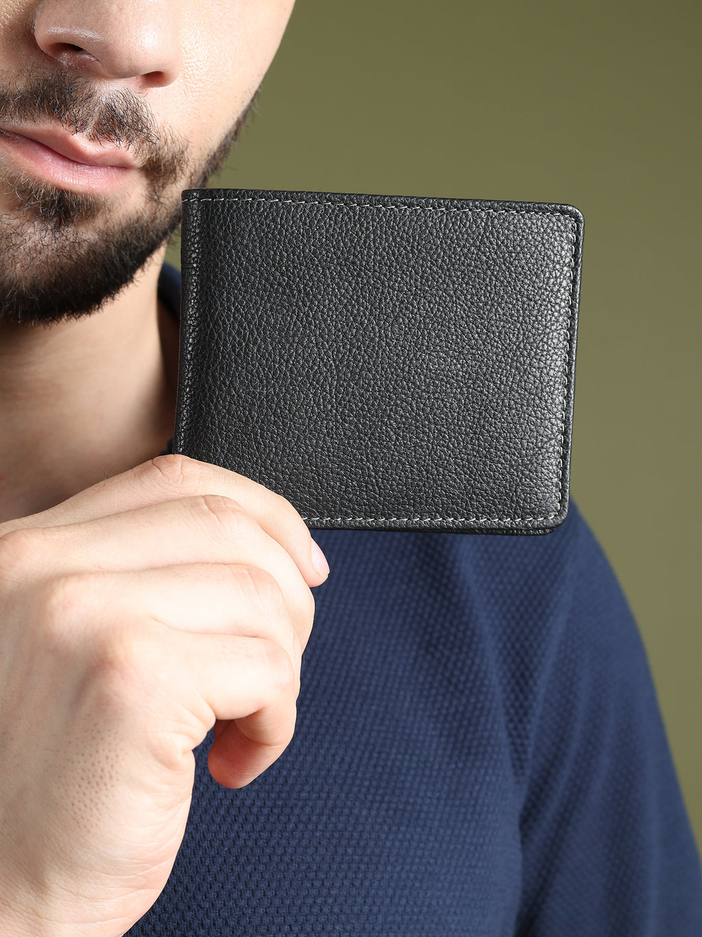Classy Leather Bags Black Textured Leather Mens Wallet SpadezStore