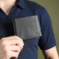 Classy Leather Bags Black Minimal Contrast Wallet SpadezStore