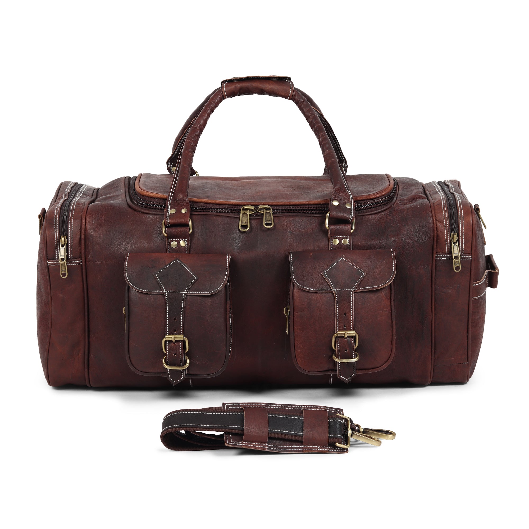 Classy Leather Bags Vintage Traveller Duffle Bag