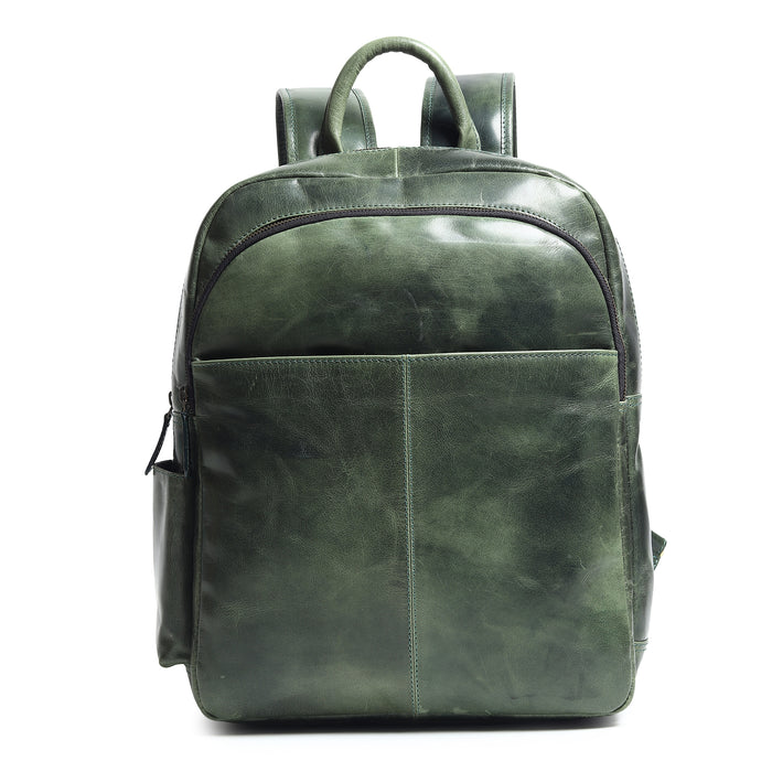 Classy Leather Bags Luxury Italian Leather Backpack, Green SpadezStore