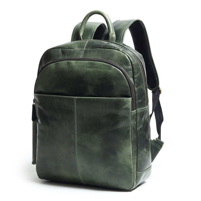 Classy Leather Bags Luxury Italian Leather Backpack, Green SpadezStore