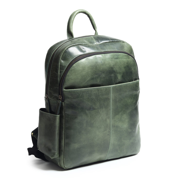 Classy Leather Bags Luxury Italian Leather Backpack, Green SpadezStore