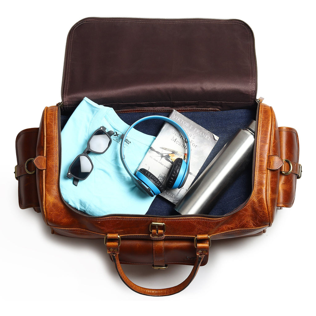 Classy Leather Bags Berlin Leather Weekender Duffle Bag