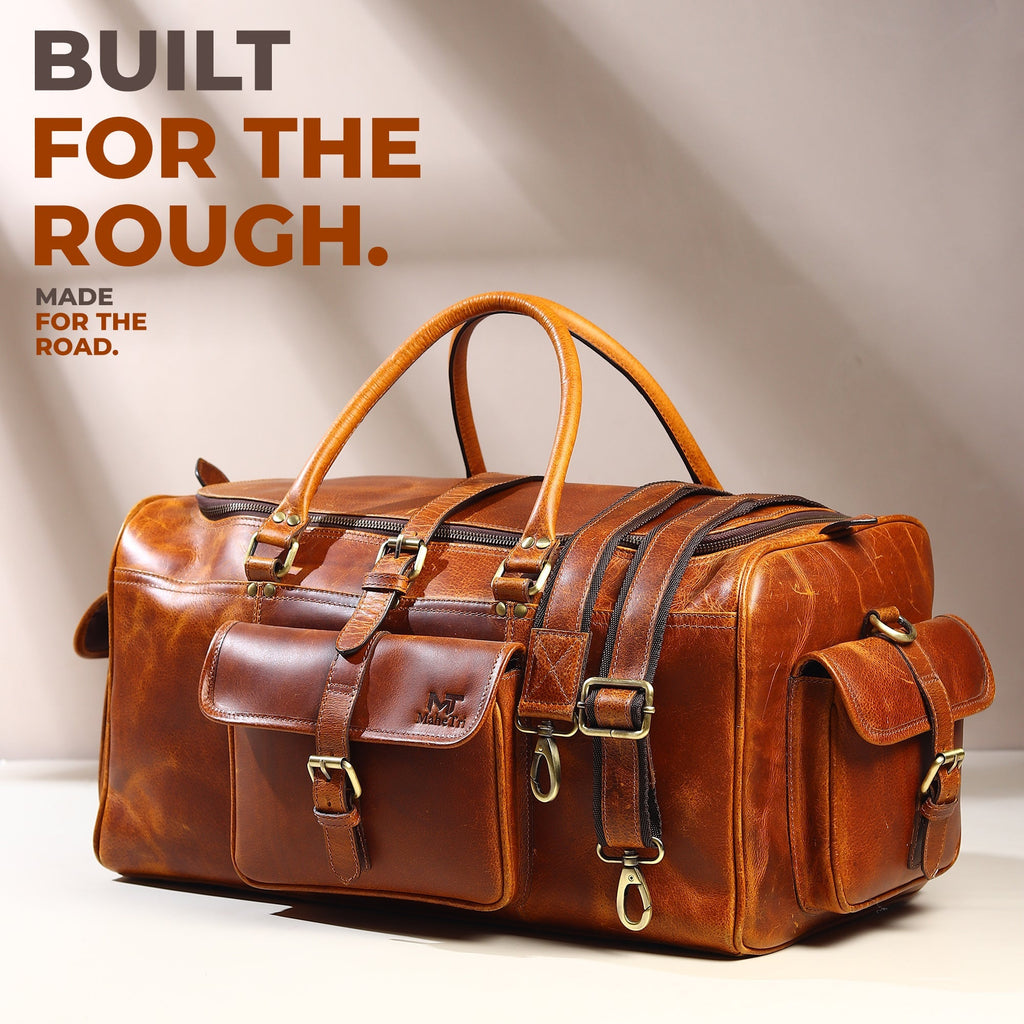 Classy Leather Bags Berlin Leather Weekender Duffle Bag