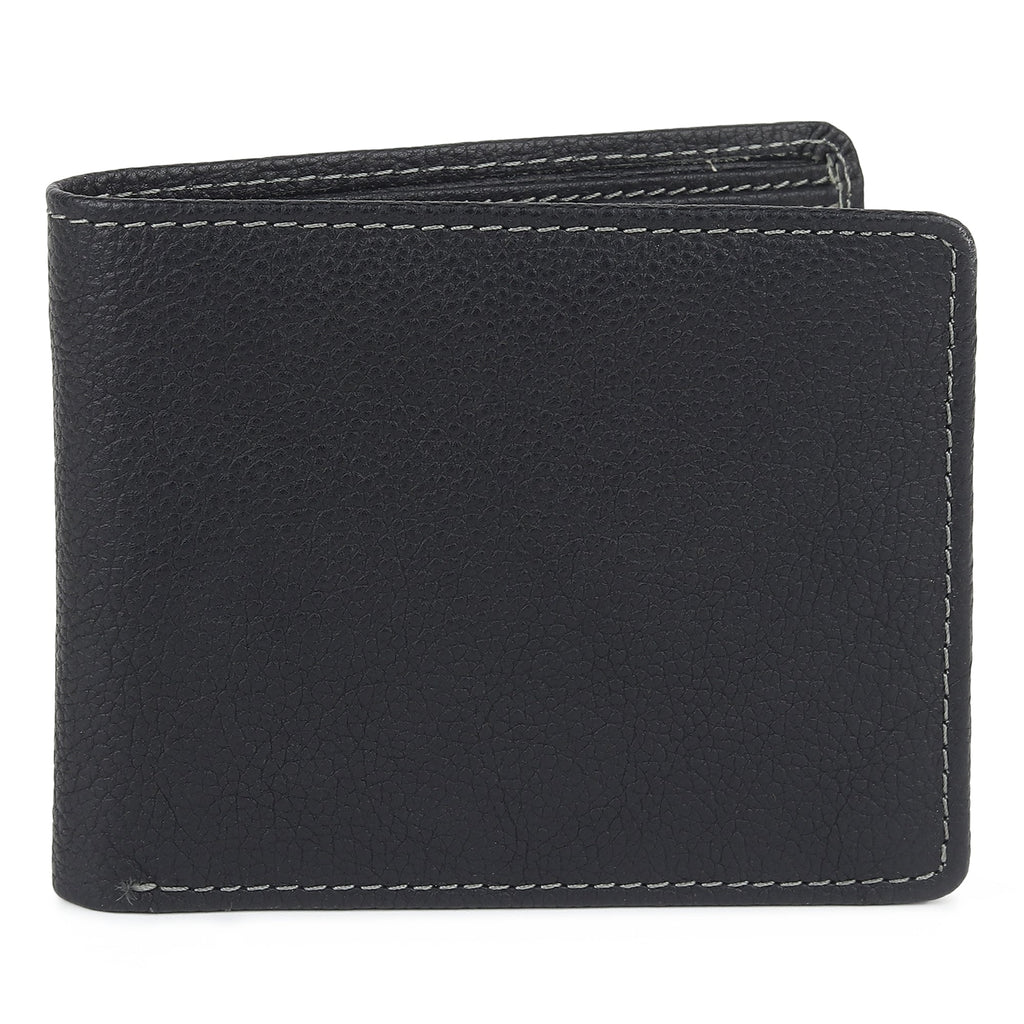 Classy Leather Bags Black Textured Leather Mens Wallet SpadezStore