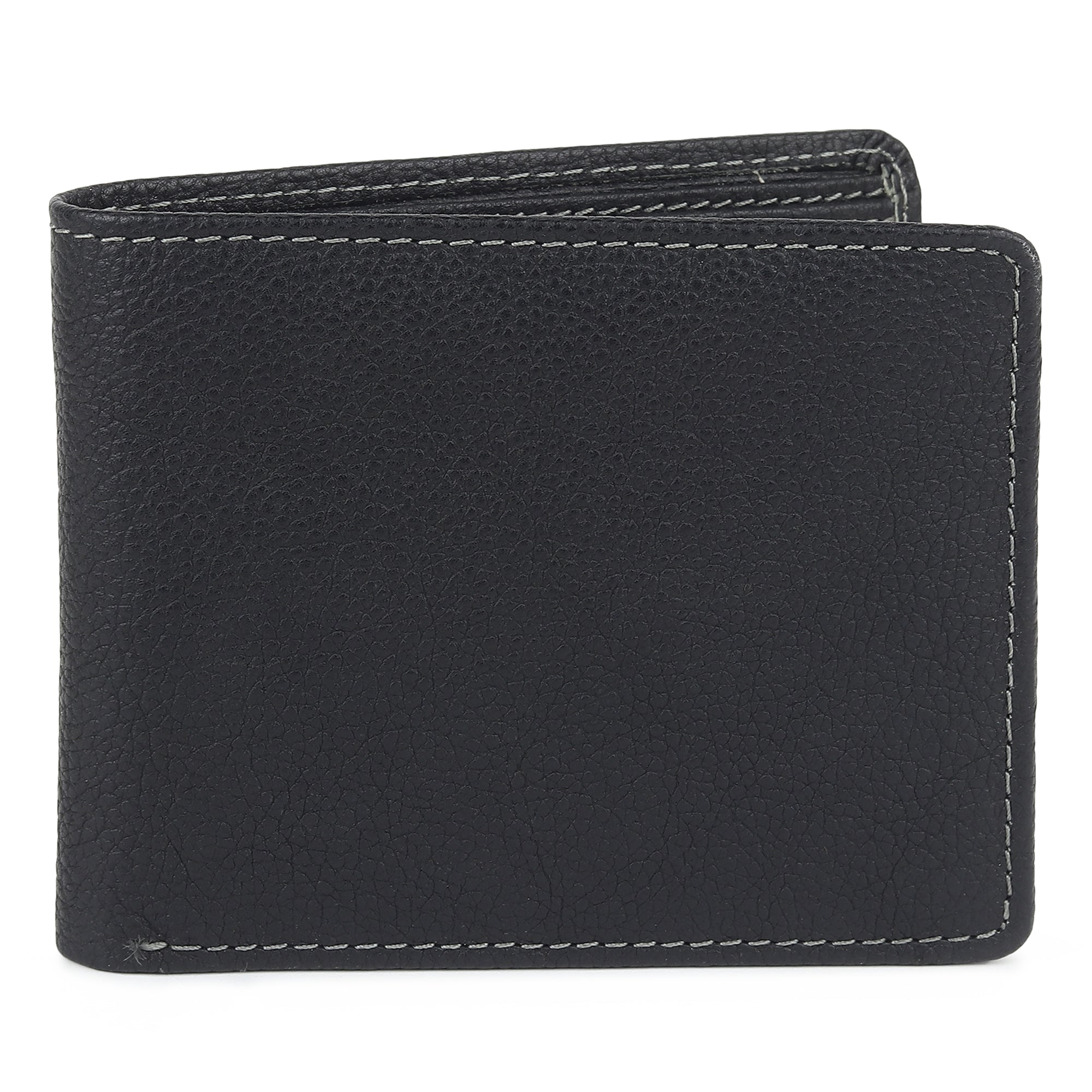 Classy Leather Bags Black Textured Leather Mens Wallet SpadezStore