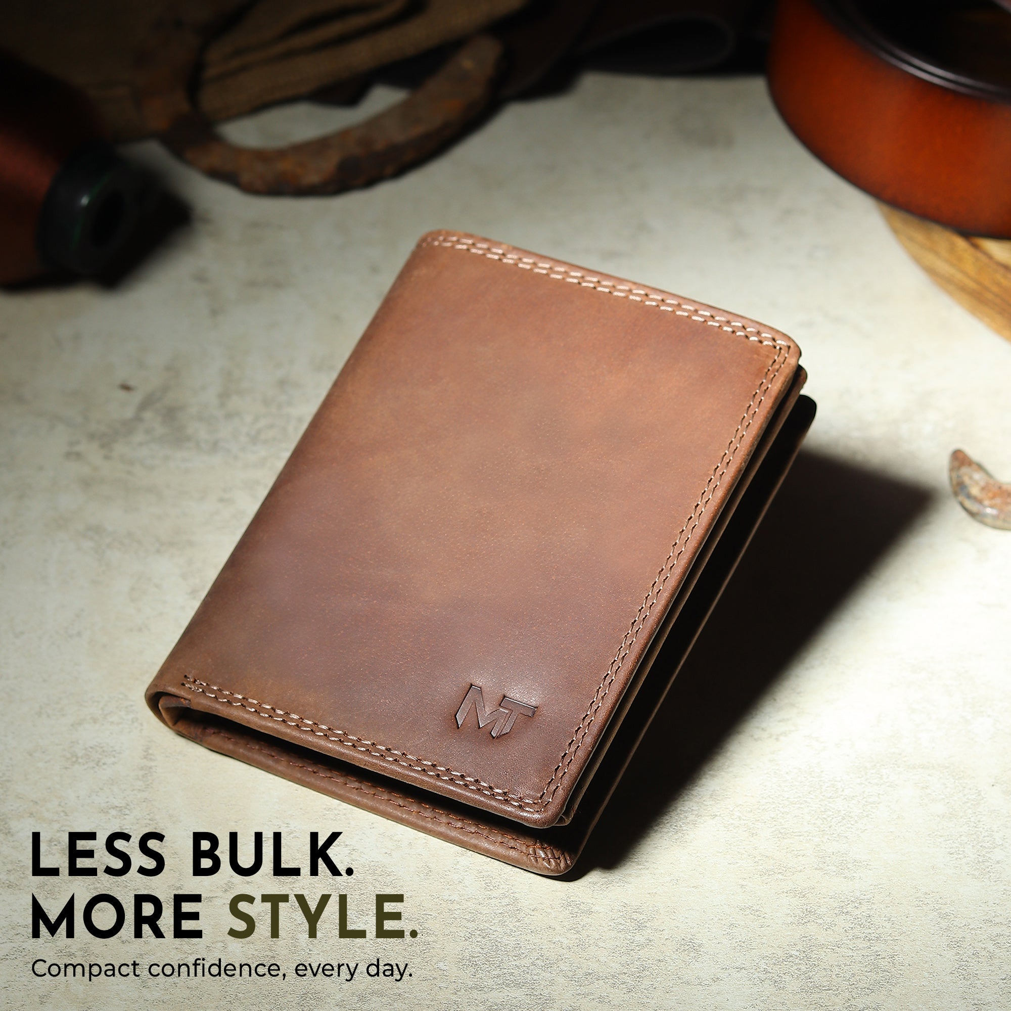Classy Leather Bags Buffalo Leather Men's Wallet - Vertical