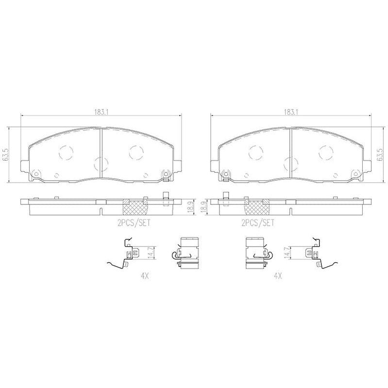 Brembo Ceramic Brake Pad P11035N SpadezStore
