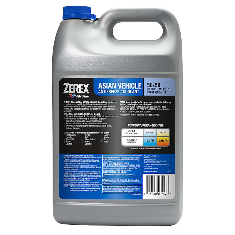 Zerex Pre-Mixed 50-50 Blue Engine Coolant For Asian Vehicle SpadezStore