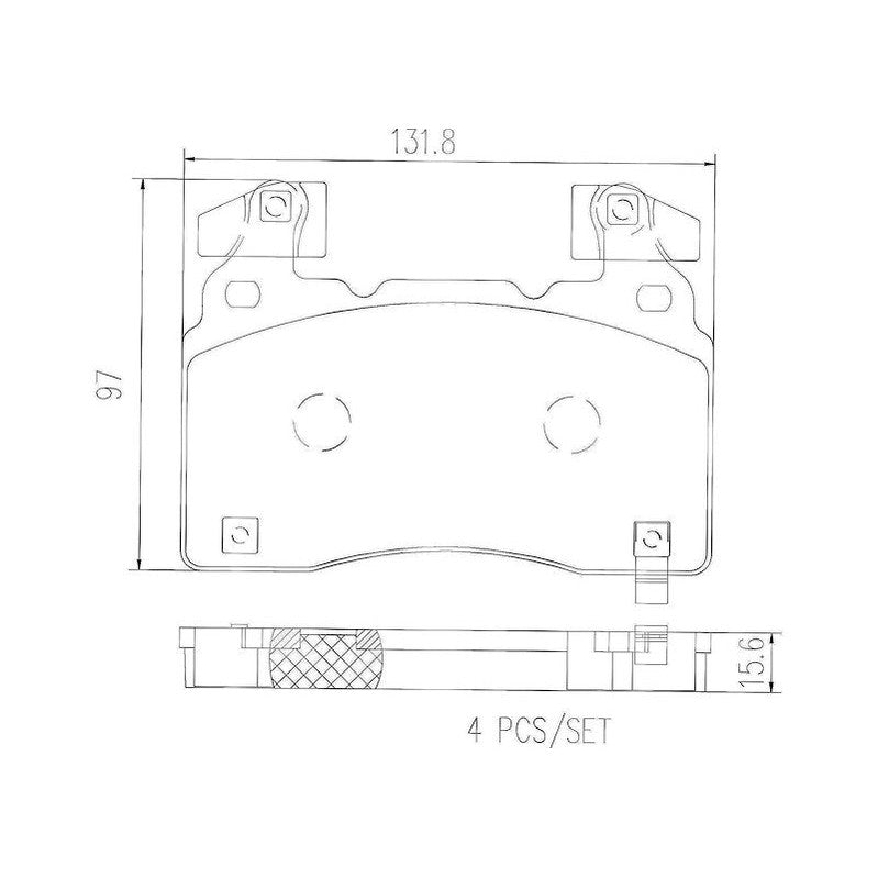 Brembo Ceramic Brake Pad P10064N SpadezStore