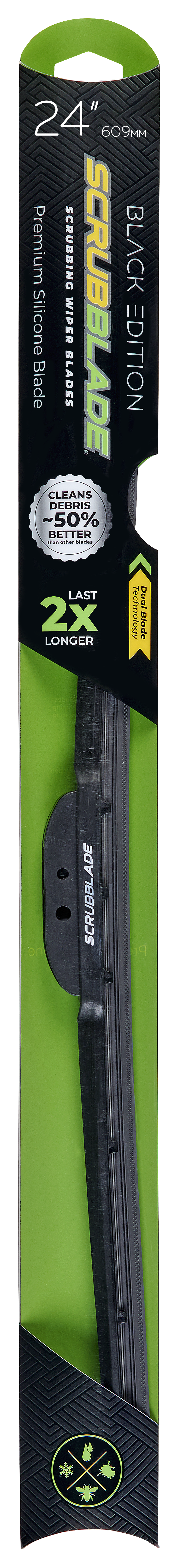 Scrubblade BE2400 Black Edition Wiper Blade 24 Inch SpadezStore