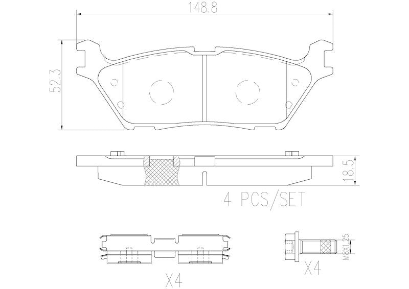 Brembo Brake pad Prime Ceramic P24200N SpadezStore