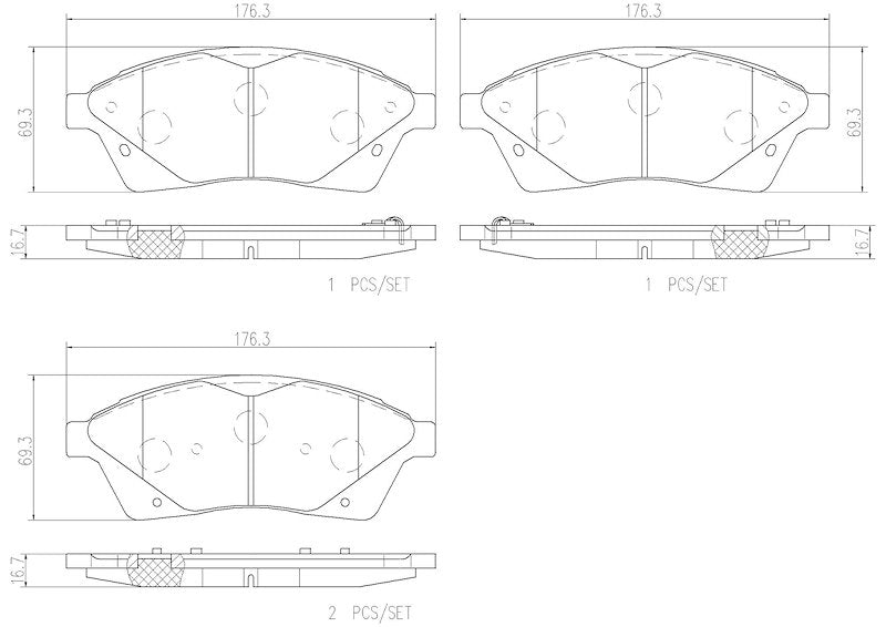 Brembo Ceramic Brake Pad P09010N SpadezStore