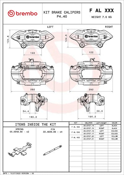 Brembo X-Style Brake Calipers FALH32 SpadezStore