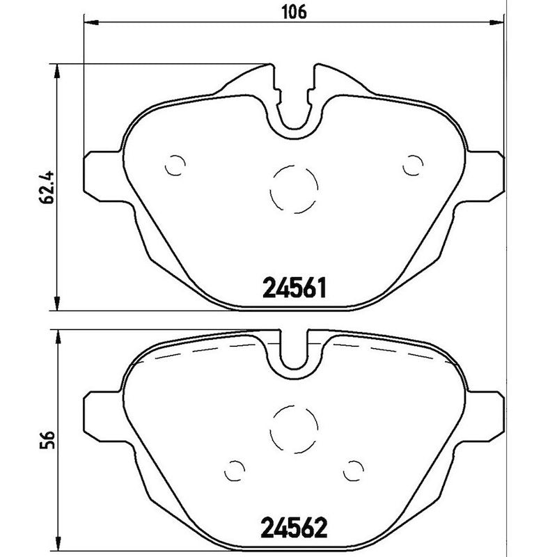 Brembo Semi-Metallic Disc Brake Pad Set P06064 SpadezStore