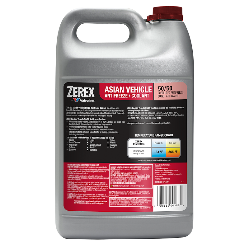 Zerex Pre-Mixed 50-50 Red Engine Coolant For Asian Vehicle SpadezStore