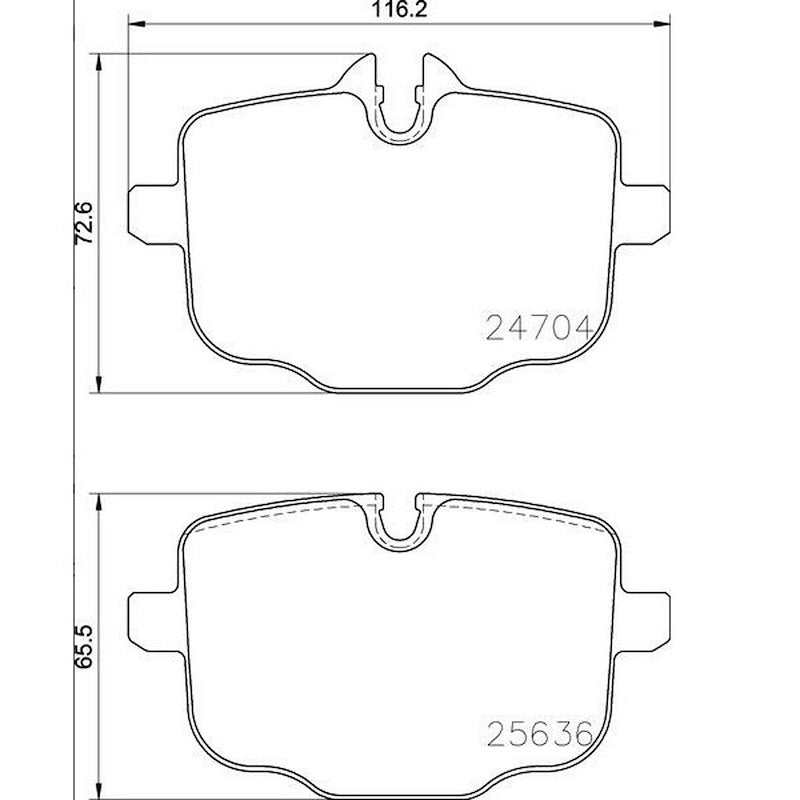 Brembo Low-Met Rear Disc Brake Pad Set P06101 SpadezStore