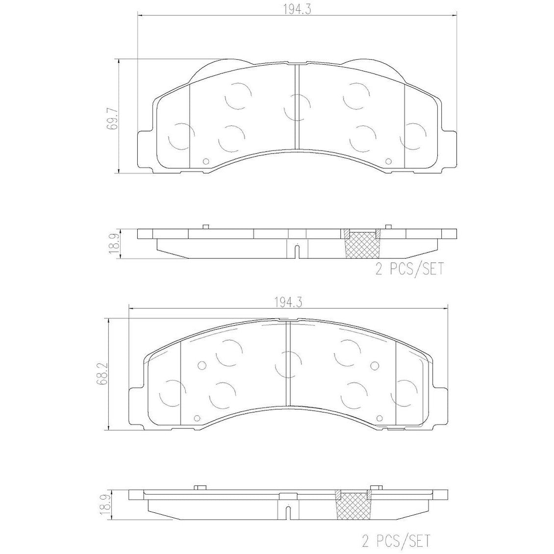 Brembo Brake pad Prime Ceramic P24166N SpadezStore