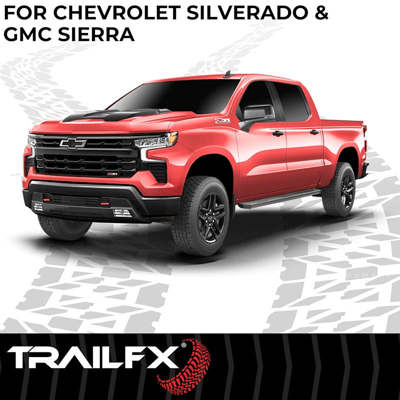 TrailFX A6 Running Boards GM Silverado/Sierra Extended Cab AL6003B SpadezStore