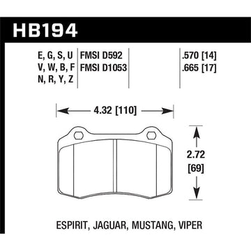 Hawk Performance High Performance Street-Race Front Brake Pads | 2022+ Subaru WRX (HB970B.665)