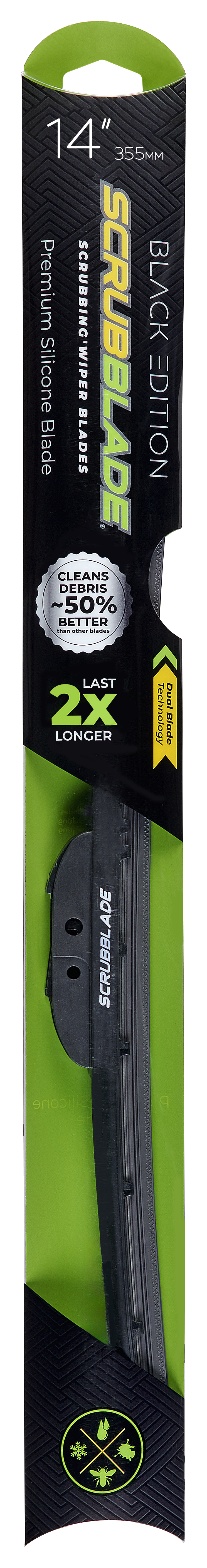 Scrubblade BE1400 black Edition Wiper Blade 14 Inch SpadezStore