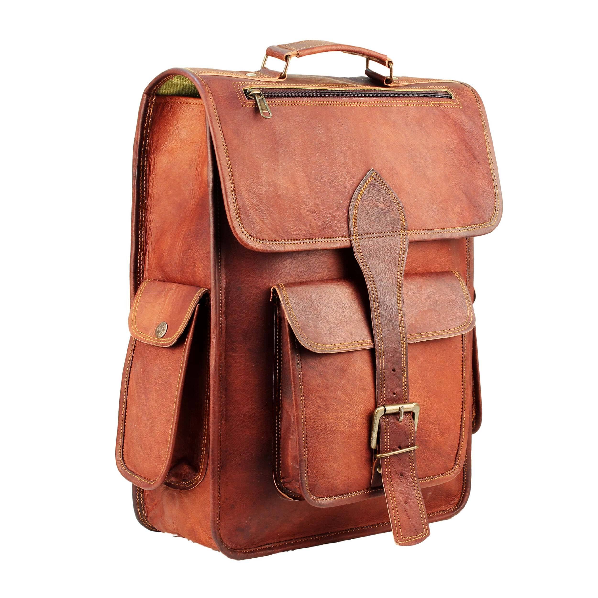 Classy Leather Bags The Hughes Rustic Backpack SpadezStore