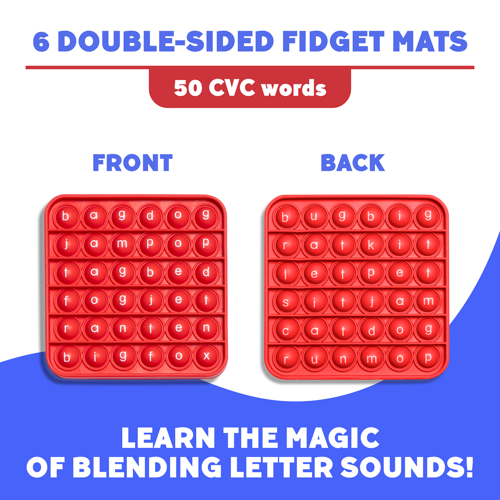 The Fidget Games .6 Extra CVC Fidget Mats Word Pop SpadezStore