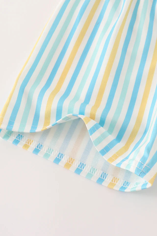 Abby & Evie Blue Animals Birthday Embroidery Boy Set MC402323 SpadezStore