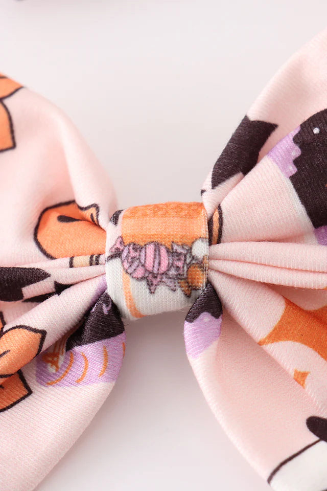 Abby & Evie Happy Halloween Piggie Hair Bow MC404619 SpadezStore