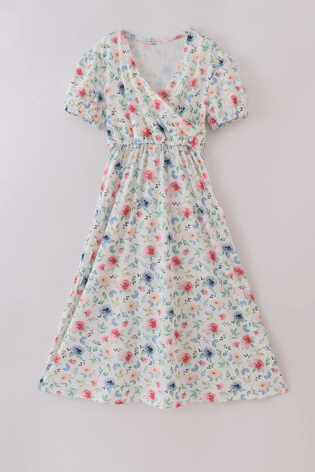 Abby & Evie Green Garden Rose Mom Dress MC410087 SpadezStore