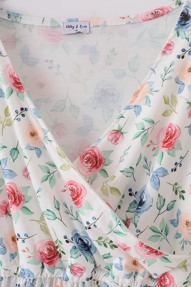 Abby & Evie Green Garden Rose Mom Dress MC410087 SpadezStore