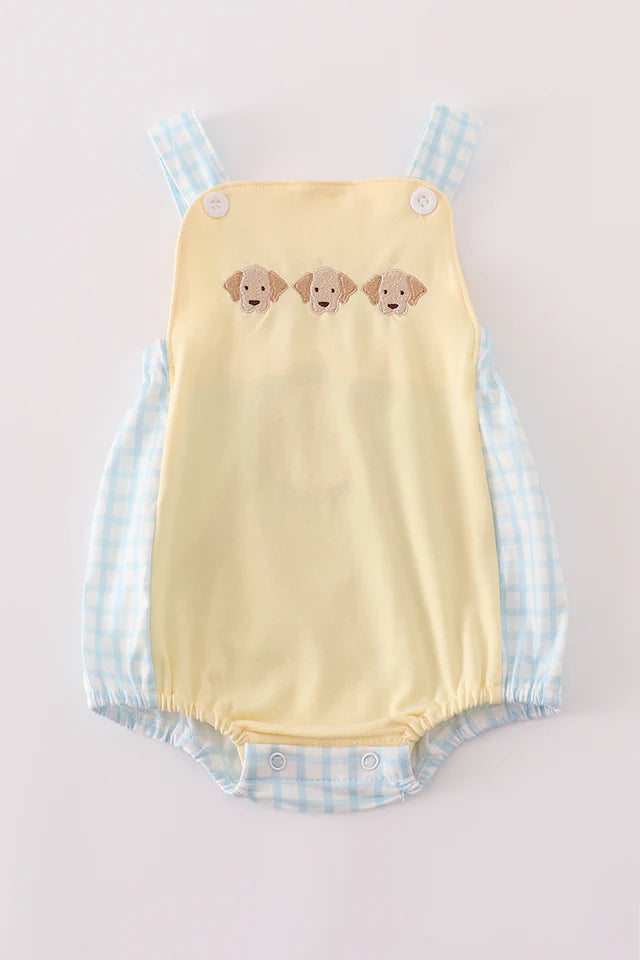Abby & Evie Yellow Puppy Embroidery Bubble MC503016 SpadezStore