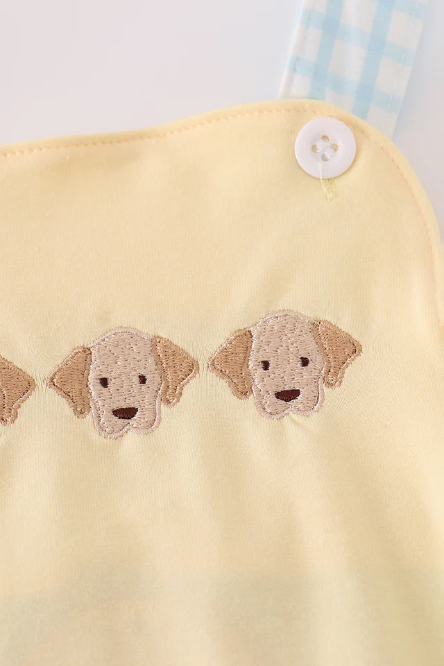 Abby & Evie Yellow Puppy Embroidery Bubble MC503016 SpadezStore