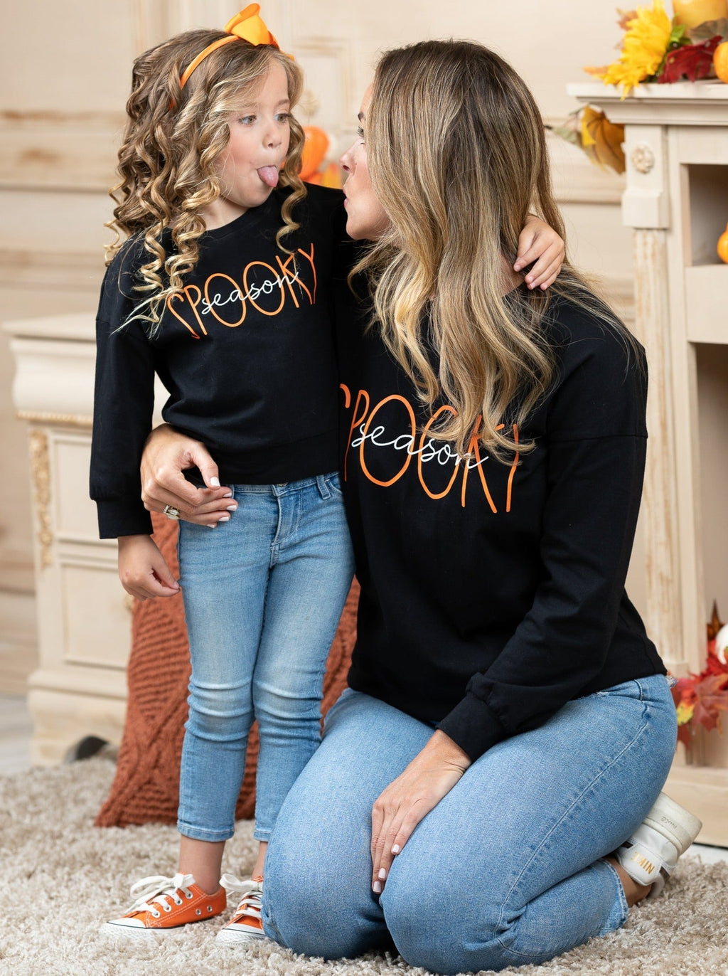 Mia Belle Girls Mommy and Me Spooky Season Top SpadezStore