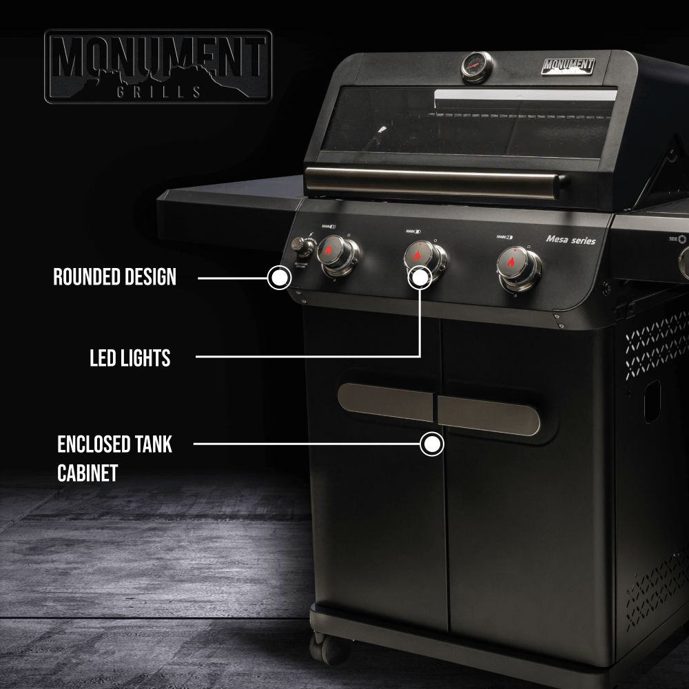 Monument Grills Mesa 325 | Black Propane Gas Grill SpadezStore