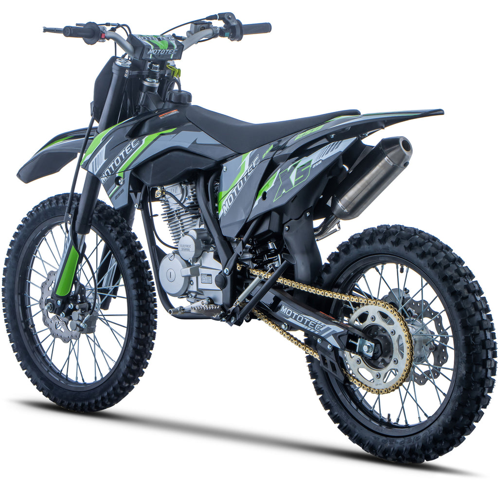 MotoTec X5 250cc 4-Stroke Gas Dirt Bike Black SpadezStore