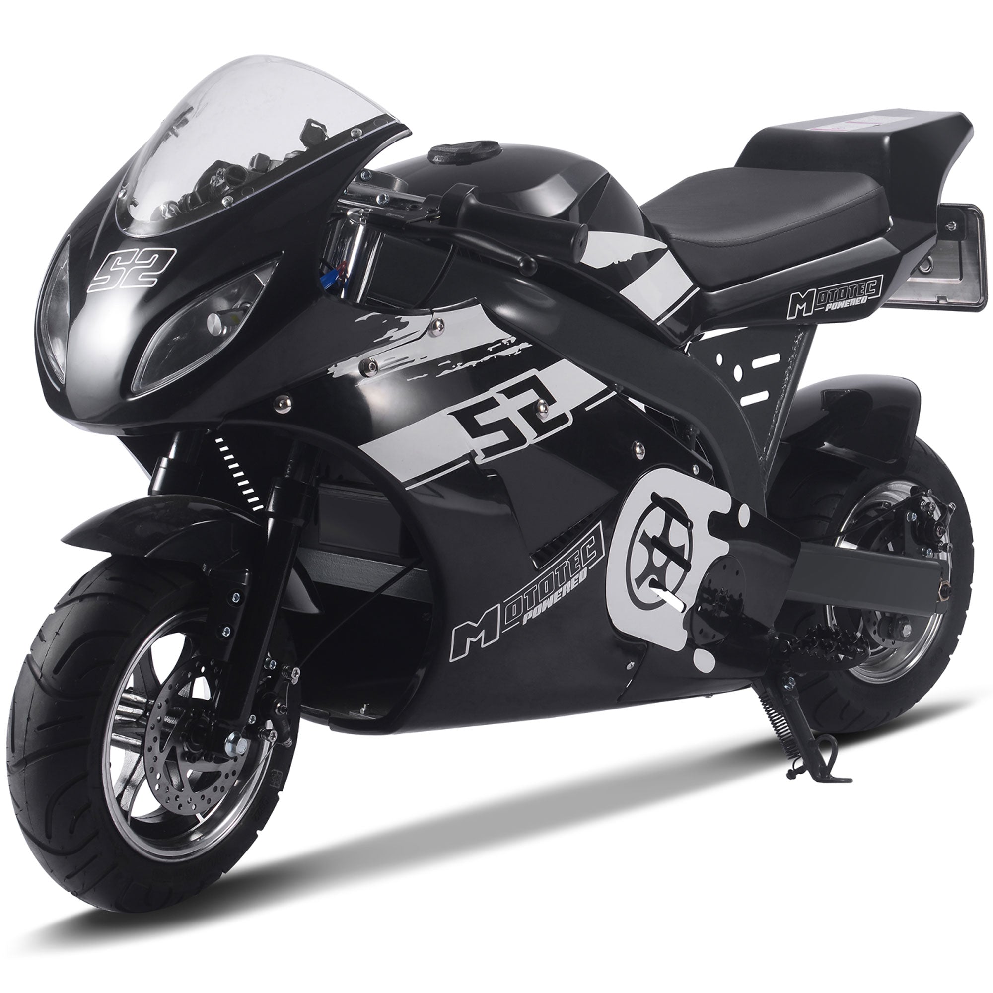 MotoTec 1000w 48v Electric Superbike Black SpadezStore