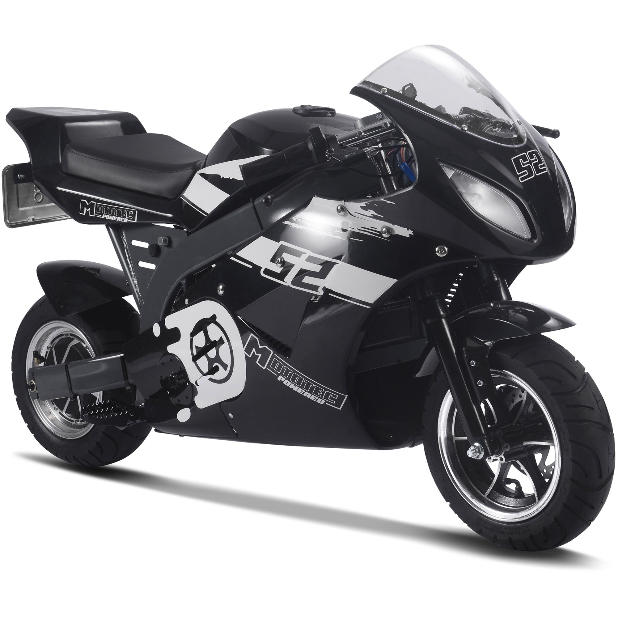 MotoTec 1000w 48v Electric Superbike Black SpadezStore
