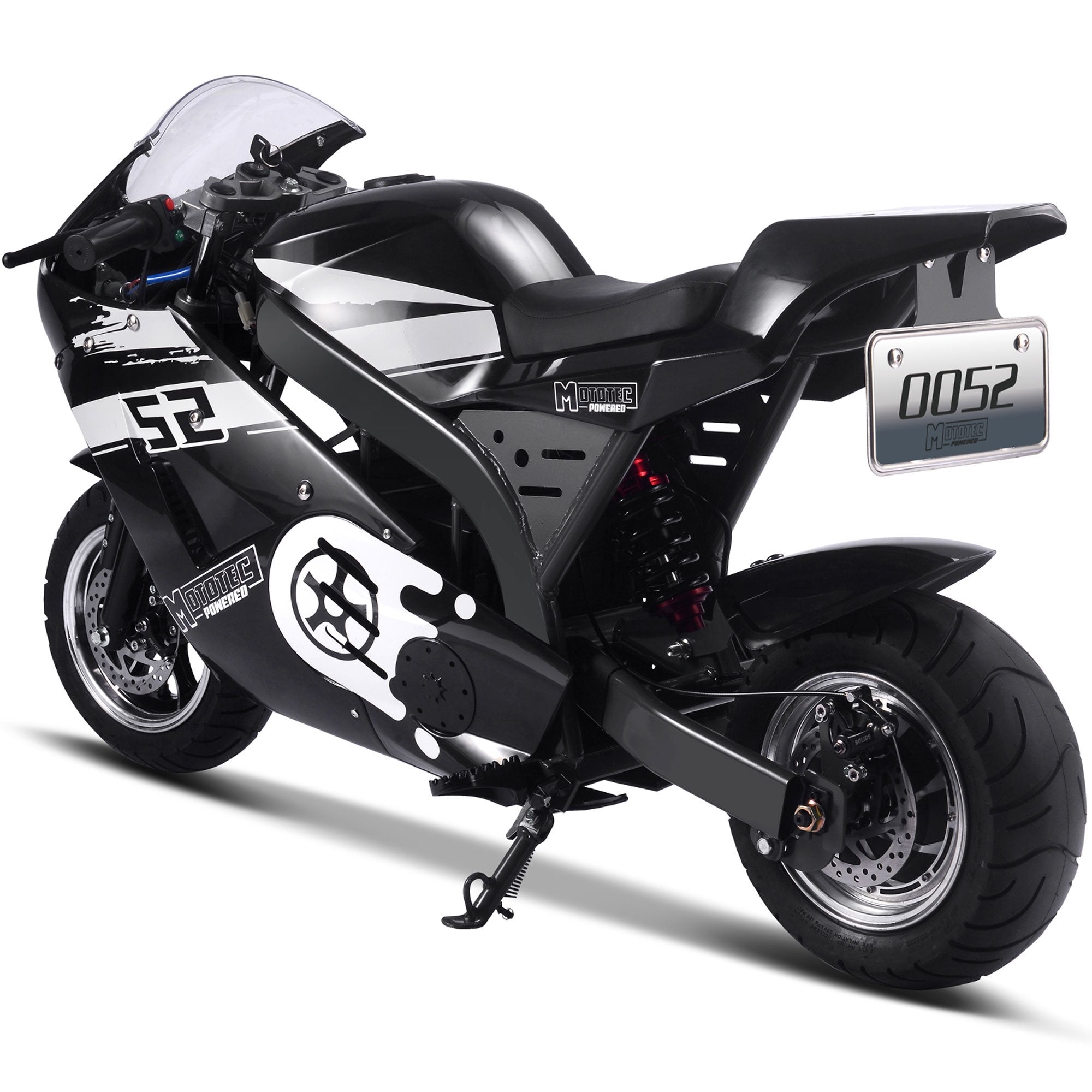 MotoTec 1000w 48v Electric Superbike Black SpadezStore