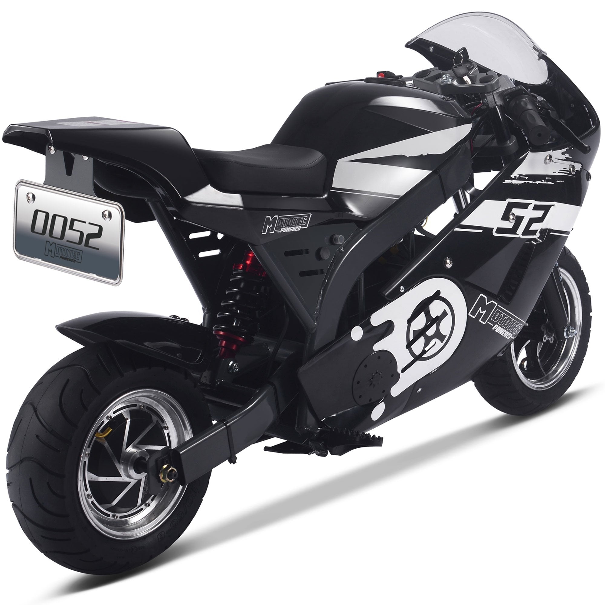 MotoTec 1000w 48v Electric Superbike Black SpadezStore