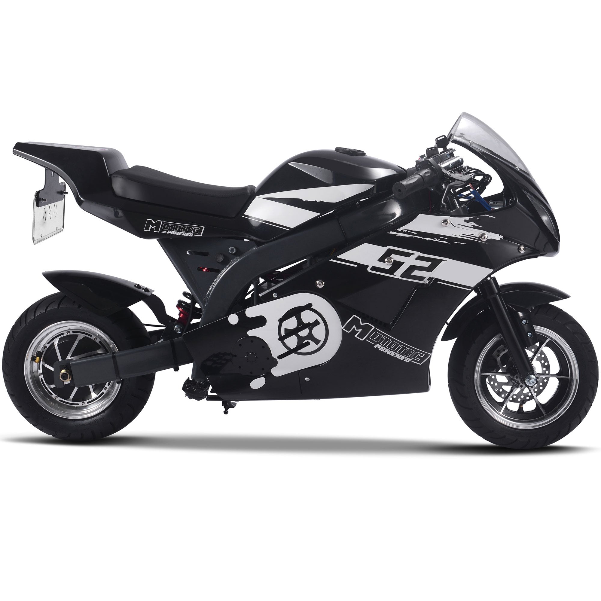 MotoTec 1000w 48v Electric Superbike Black SpadezStore