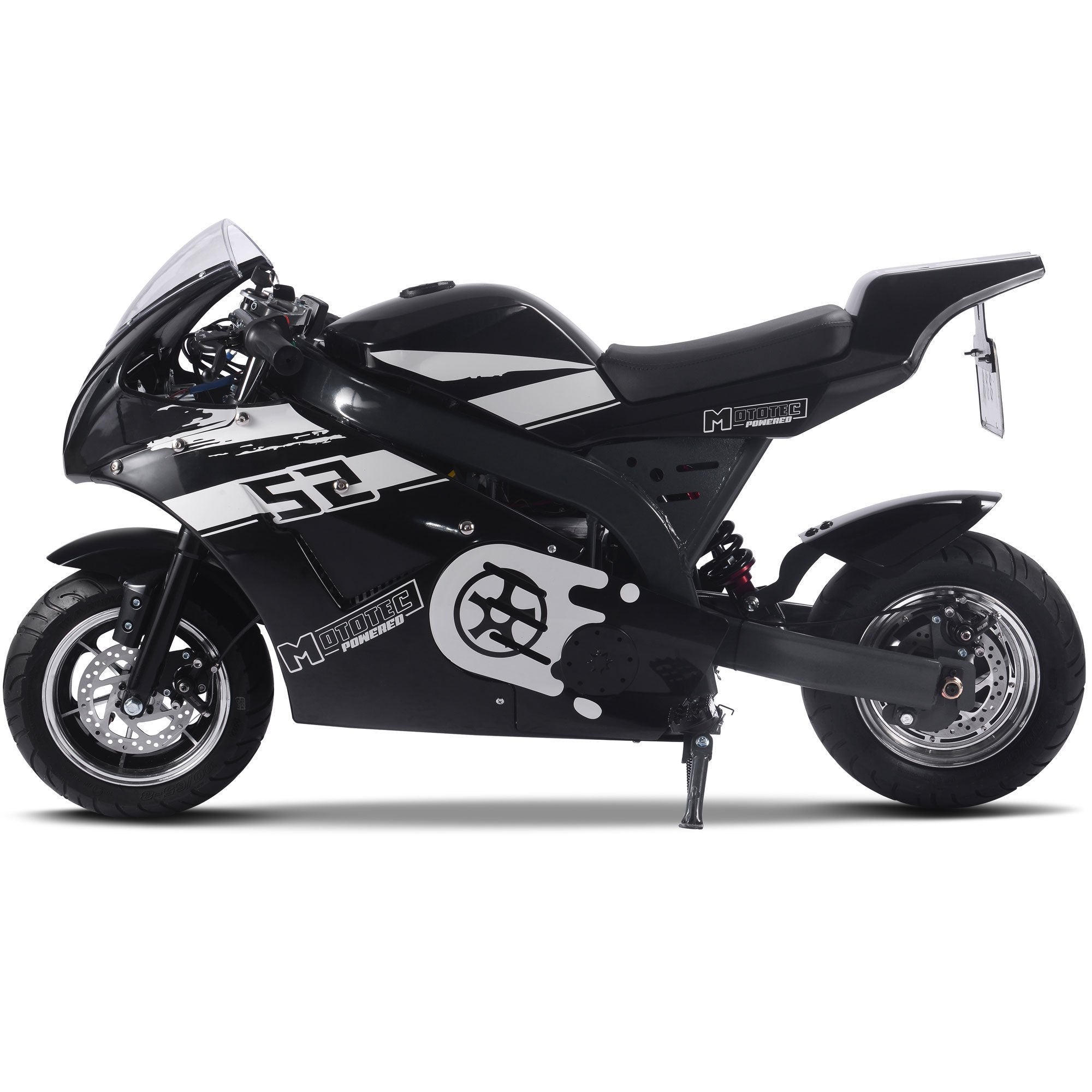 MotoTec 1000w 48v Electric Superbike Black SpadezStore