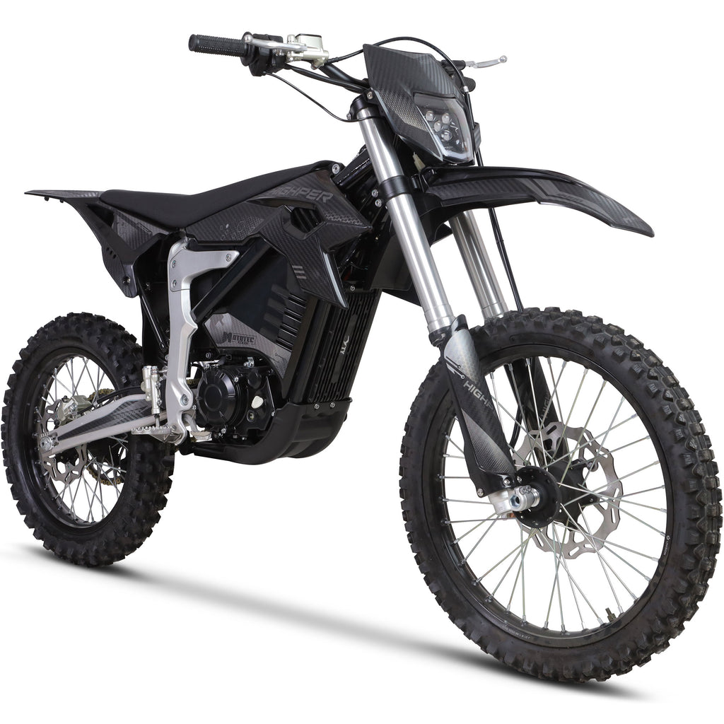 MotoTec Venom 72v 12000w Electric Dirt Bike Black SpadezStore