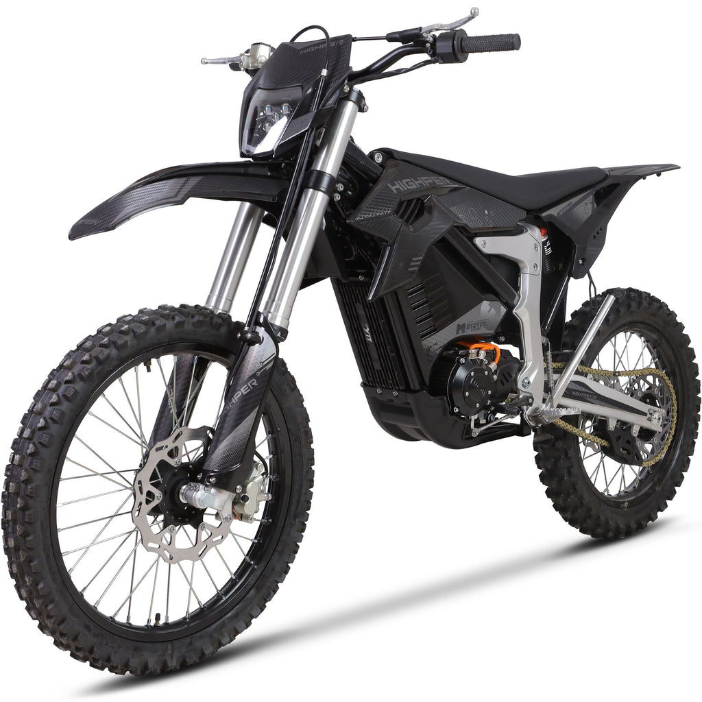 MotoTec Venom 72v 12000w Electric Dirt Bike Black SpadezStore
