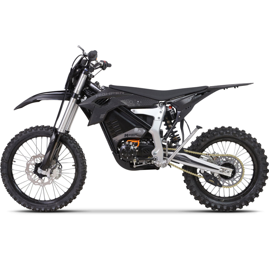 MotoTec Venom 72v 12000w Electric Dirt Bike Black SpadezStore