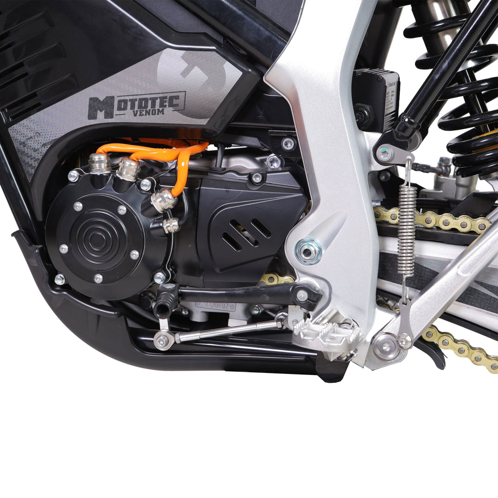MotoTec Venom 72v 12000w Electric Dirt Bike Black SpadezStore