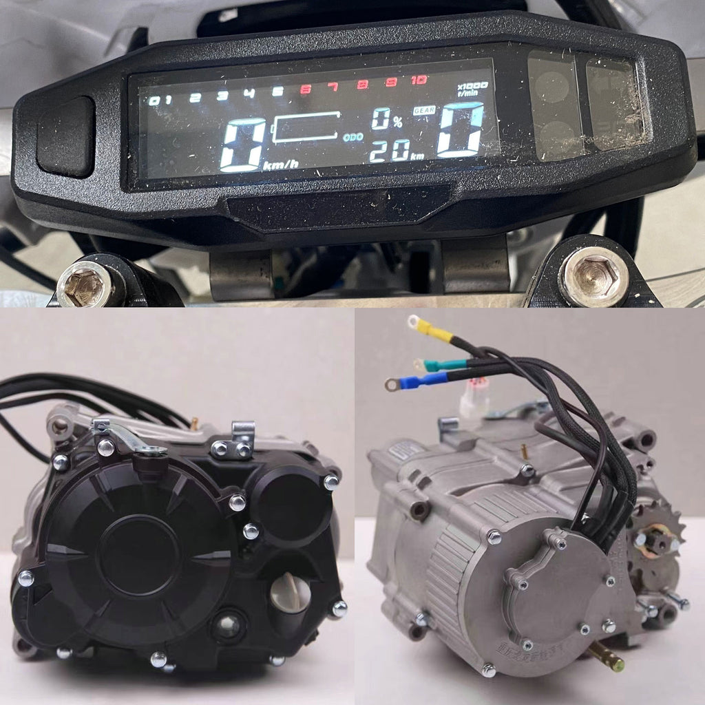MotoTec Venom 72v 12000w Electric Dirt Bike Black SpadezStore