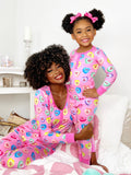 Mia Belle Girls Sweethearts x Mia Belle Mommy and Me UR SWEET Pink Pajamas SpadezStore